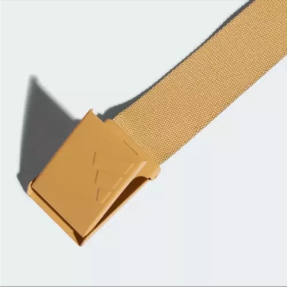 ADIDAS GOLF Reversible Webbing Belt OAT (GOLD) / BLACK OSFM NWT RARE COLOR - Picture 2 of 6